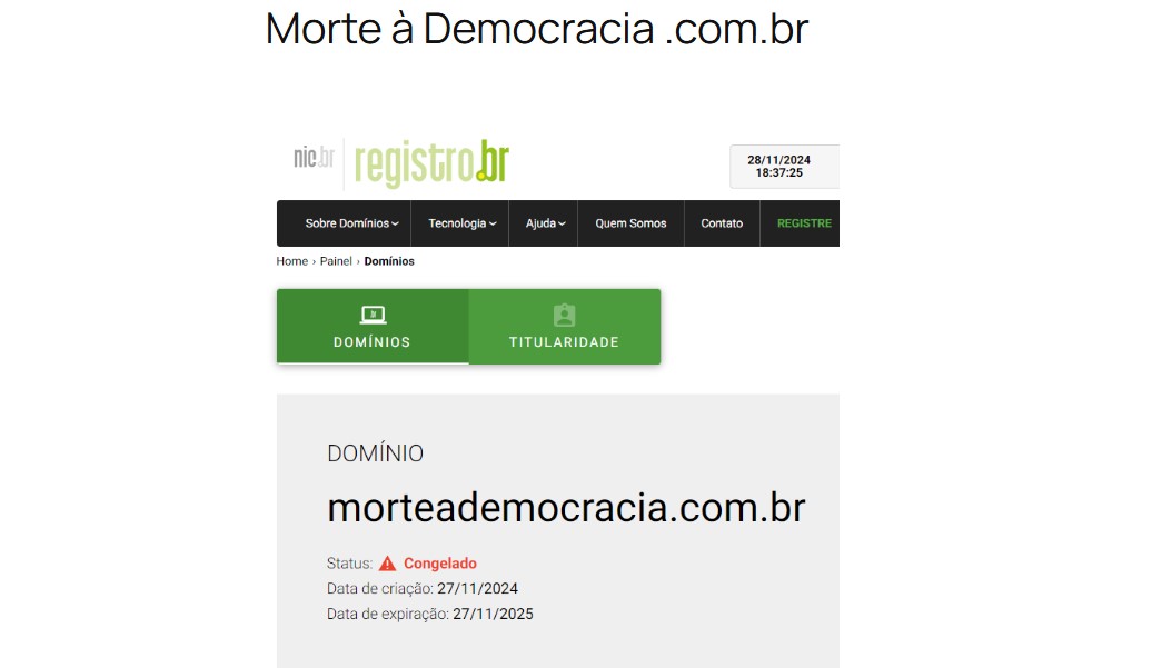 Bloqueio do site ‘Morte à Democracia’ gera polêmica sobre liberdade de expressão no Brasil