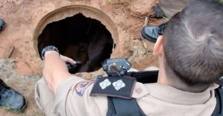 Suspeito de liderar facção criminosa é preso dentro de bueiro em Muriaé, MG
