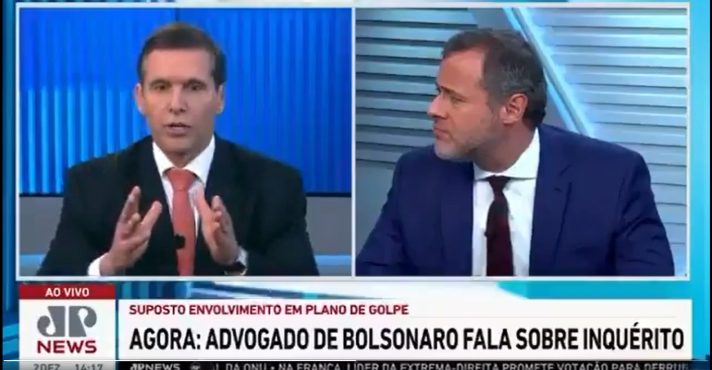 Interrupção de advogado de Bolsonaro na Jovem Pan gera polêmica e acusações de censura