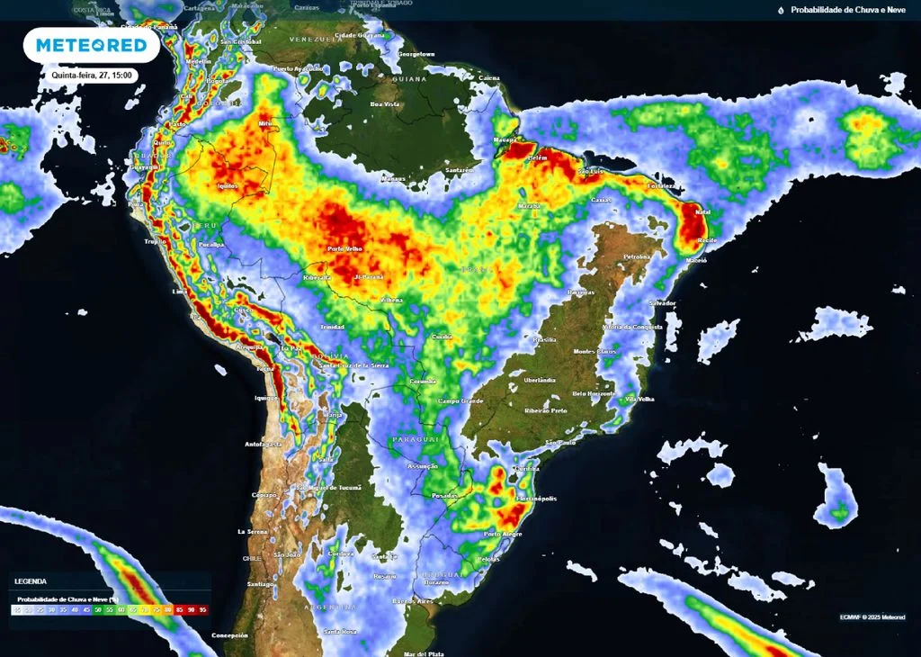 Calor intenso e chuvas fortes invadem o Brasil nesta quinta-feira