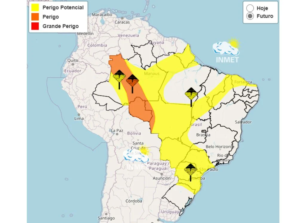 Frente fria causa chuvas intensas e tempestades em 17 Estados do Brasil até quinta-feira