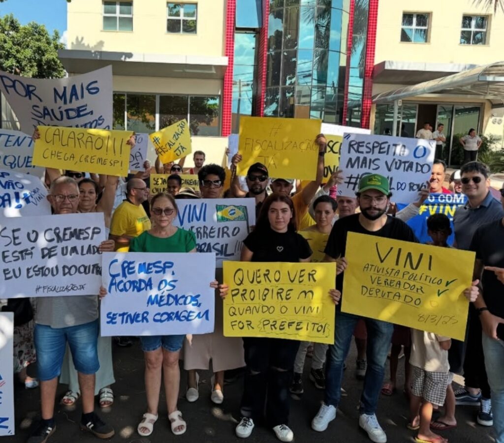 Manifestação em Campinas: vereador desafia proibição da fiscalização e clama por justiça na saúde