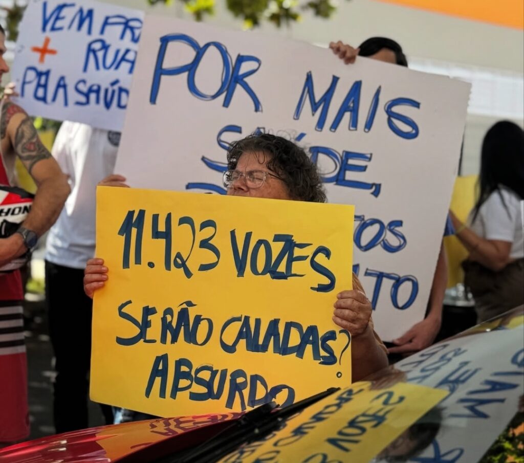 Manifestação em Campinas: vereador desafia proibição da fiscalização e clama por justiça na saúde