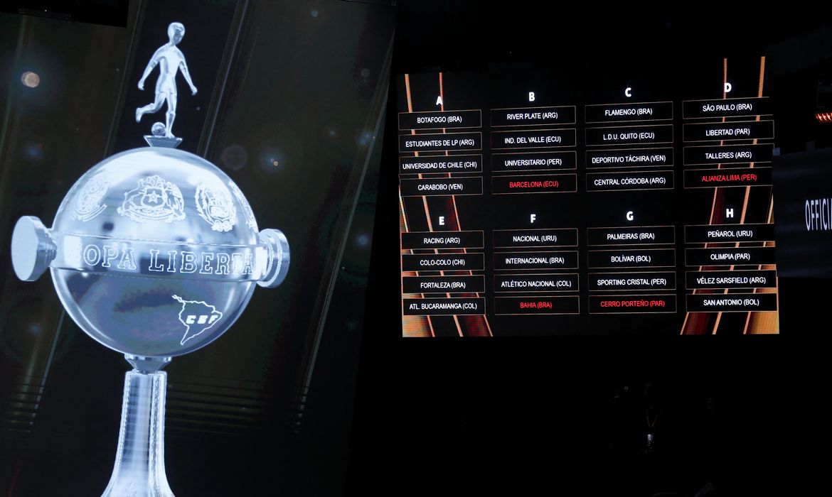 Conmebol realiza sorteio dos grupos da Copa Libertadores com clubes brasileiros buscando a glória
