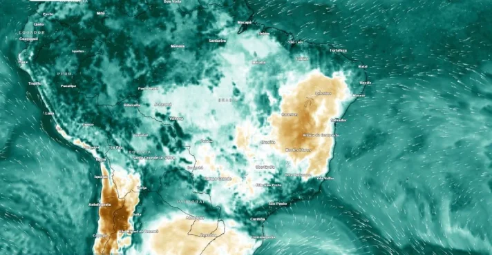 Alertas do Inmet: Frente Fria Atinge 20 Estados com Chuvas Intensas Neste Fim de Semana
