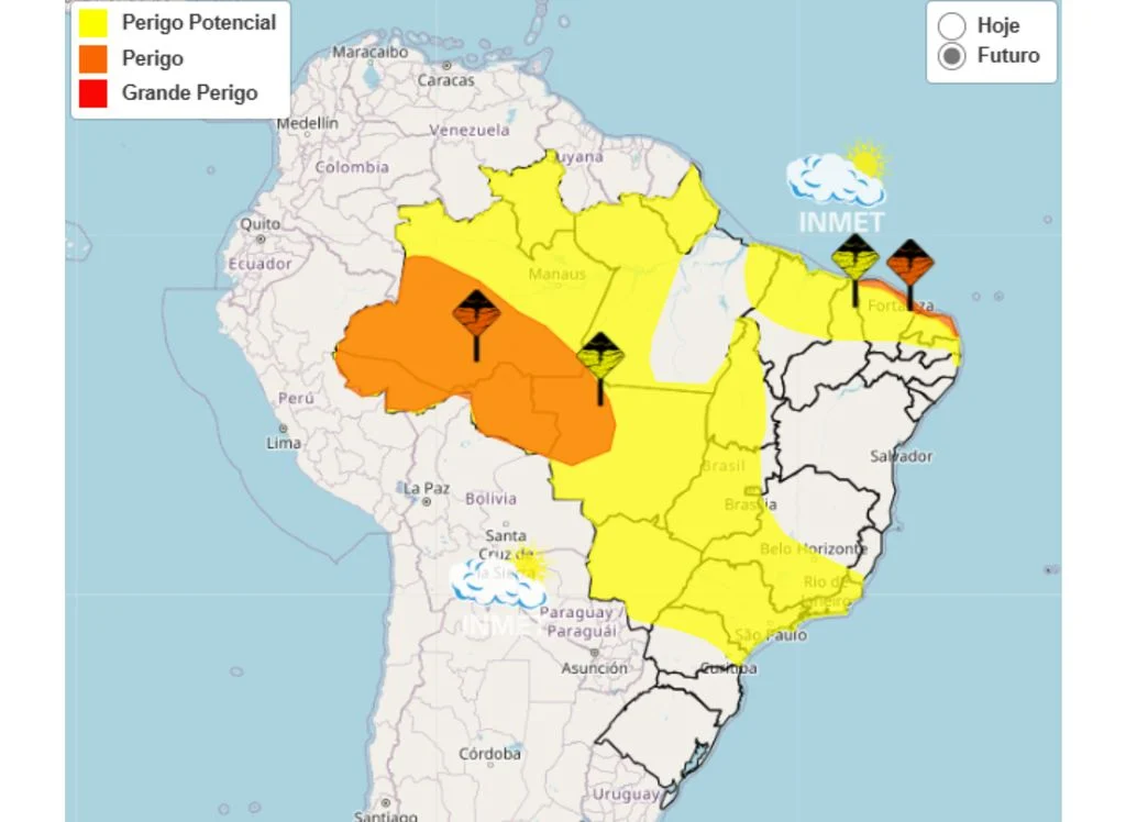 Alertas do Inmet: Chuvas Intensas e Tempestades Afetam 20 Estados no Fim de Semana