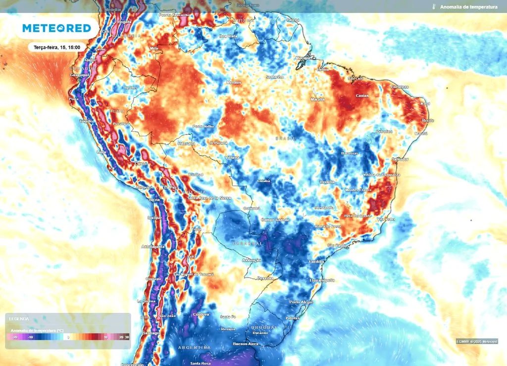 Frente Fria Avança pelo Brasil: Chuvas Intensas e Quedas de Temperatura à Vista